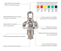 High Pressure Water Mist Nozzles for Fire Fighting System, 4/5/6/7Injectors Water Mist Fire Fighting Spray Nozzle